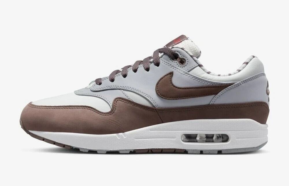NEW Nike Air Max 1 PRM Size 6.5/WMNS 8 Summit White/Plum Eclipse FB8916 100